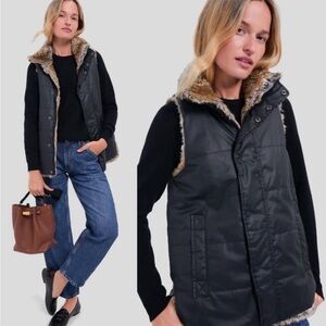 Tuckernuck Emilia Waxed Faux Fur Reversible Vest